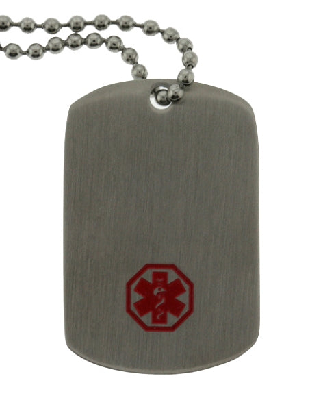 Medical Dog Tag Pendant - stainless