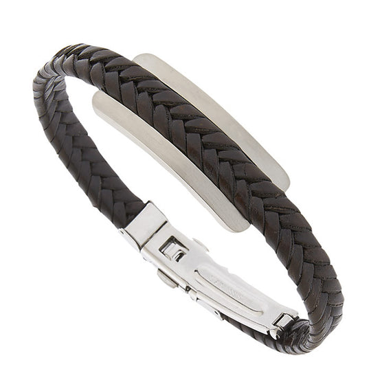 Brown Leather 7 1/2in Bracelet