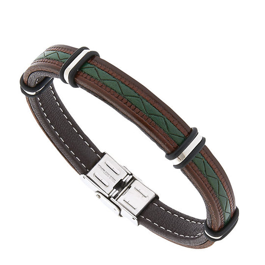Woven Leather 8in Bracelet