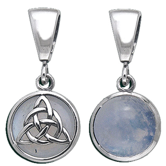 0.925 Sterling Silver 1/2in Two-Sided Claddagh Pendant