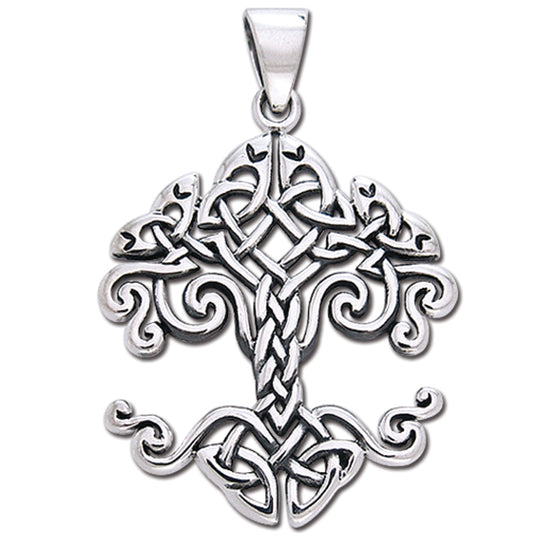 0.925 Sterling Silver 30mm Tree of Life Pendant