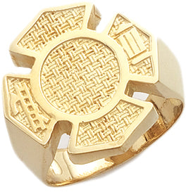 Men's 14k Yellow Gold Firefighter Ring