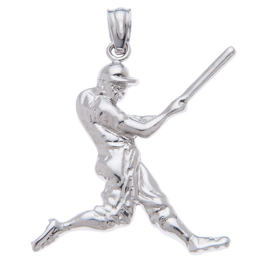 0.925 Sterling Silver 1 1/2in Baseball Batter Charm