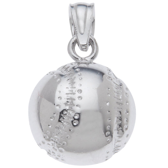 0.925 Sterling Silver 1/2in Baseball Charm