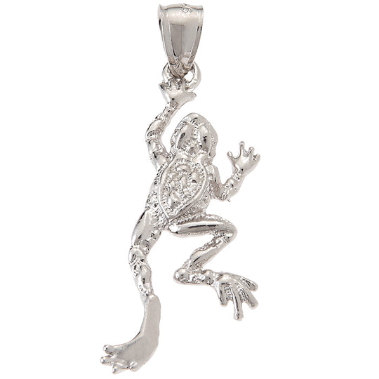 0.925 Sterling Silver Frog Charm