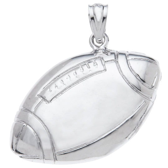 0.925 Sterling Silver 1in Football Charm