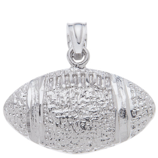 0.925 Sterling Silver 3/4in Football Charm
