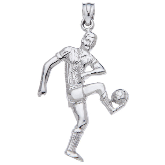 0.925 Sterling Silver  Soccer Player Charm