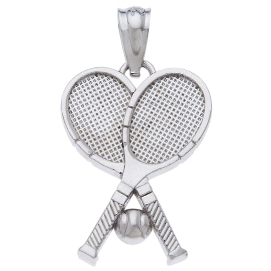 0.925 Sterling Silver 3/4in Tennis Racket Charm