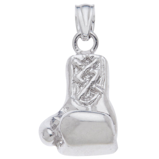 0.925 Sterling Silver 3/4in Boxing Glove Charm