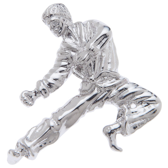 0.925 Sterling Silver 1 1/4in Karate Charm