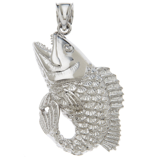 0.925 Sterling Silver 1 3/4in Bass Charm