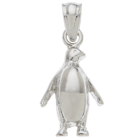 0.925 Sterling Silver 3/4in Penguin Charm