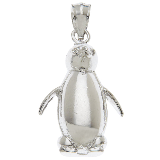 0.925 Sterling Silver 1in Penguin Charm
