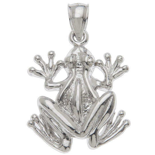 0.925 Sterling Silver 1in Frog Charm