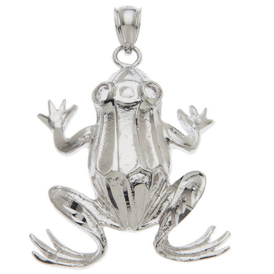 0.925 Sterling Silver Frog Charm