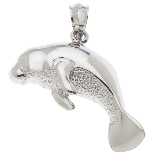0.925 Sterling Silver 1in Manatee Charm