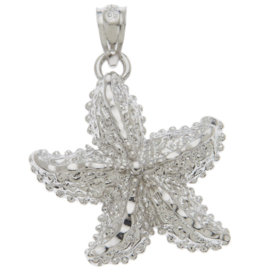 0.925 Sterling Silver 3/4in Starfish Charm