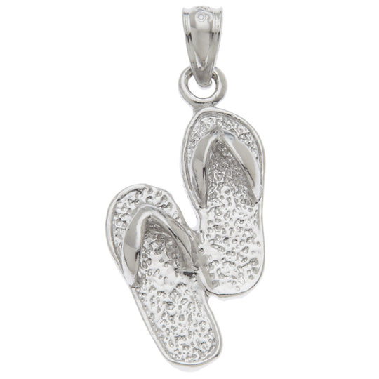 0.925 Sterling Silver 1in Sandals Charm