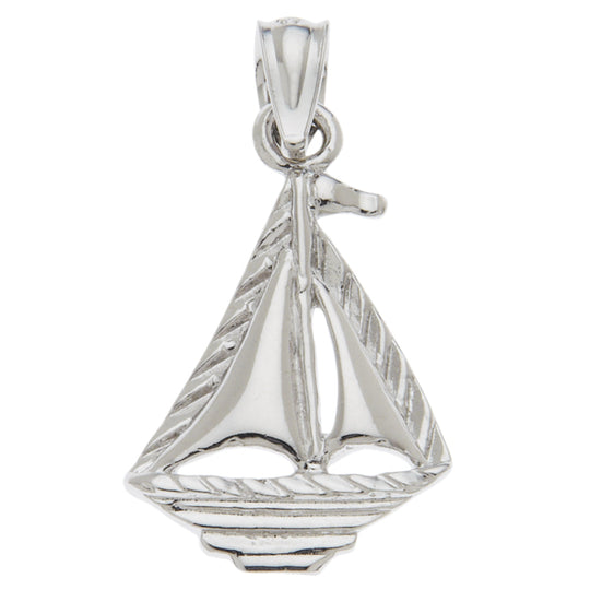 0.925 Sterling Silver 1in Sailboat Charm