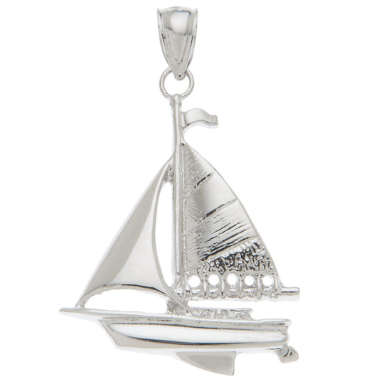 0.925 Sterling Silver Sailboat Charm