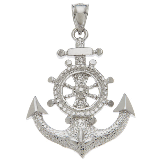 0.925 Sterling Silver 1 1/2in Anchor Charm