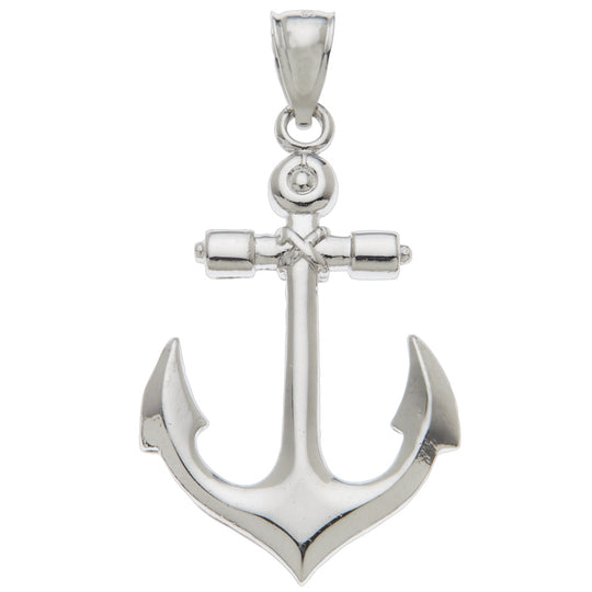 0.925 Sterling Silver 1 1/2in Anchor Charm