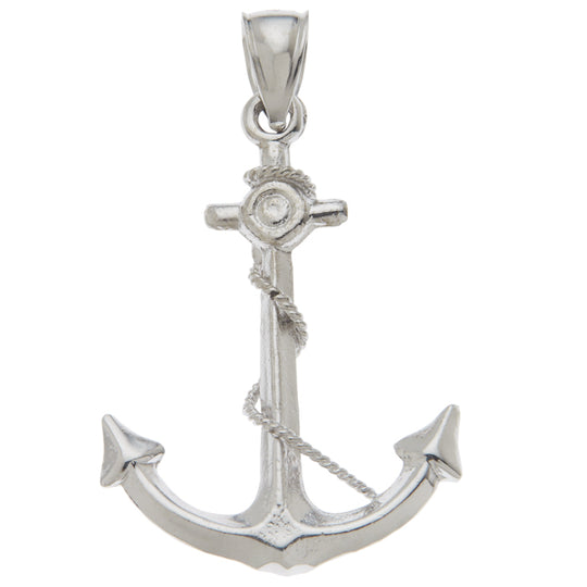 0.925 Sterling Silver 1 1/2in Anchor Charm