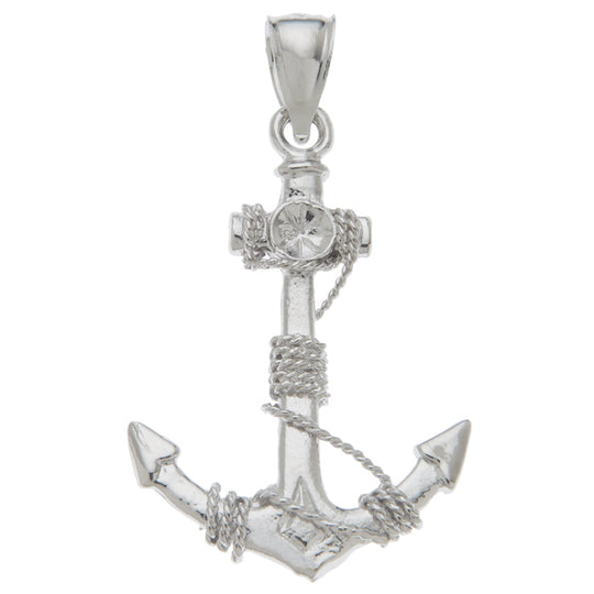 0.925 Sterling Silver 1 1/2in Anchor Charm
