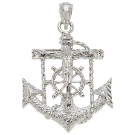 0.925 Sterling Silver 1 1/2in Anchor Charm