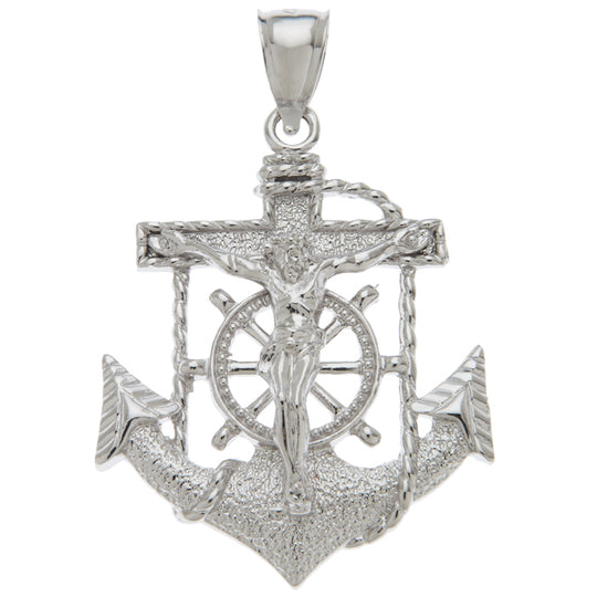 0.925 Sterling Silver 2in Anchor Charm
