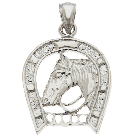 0.925 Sterling Silver 1in Horse Charm