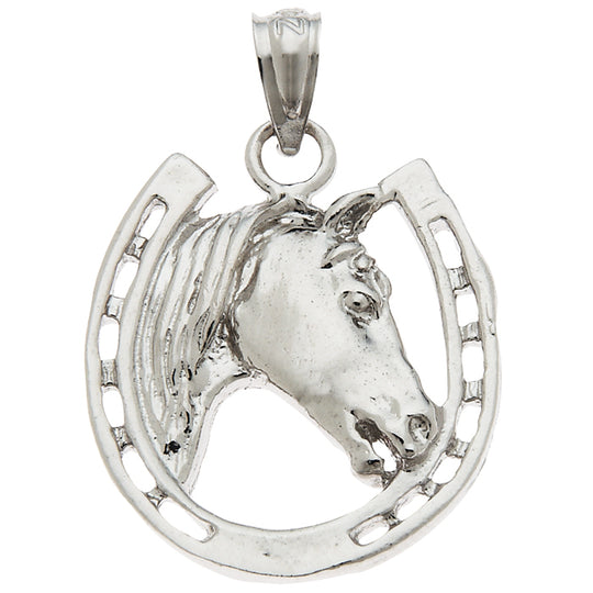 0.925 Sterling Silver 3/4in Horse Charm