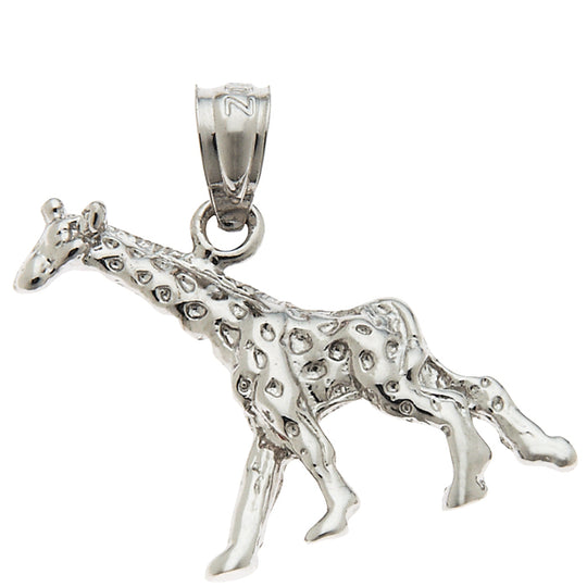 0.925 Sterling Silver 3/4in Giraffe Charm