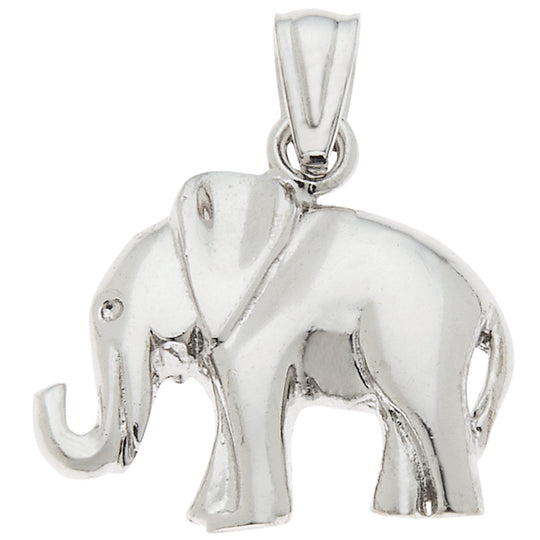 0.925 Sterling Silver 1/2in Elephant Charm