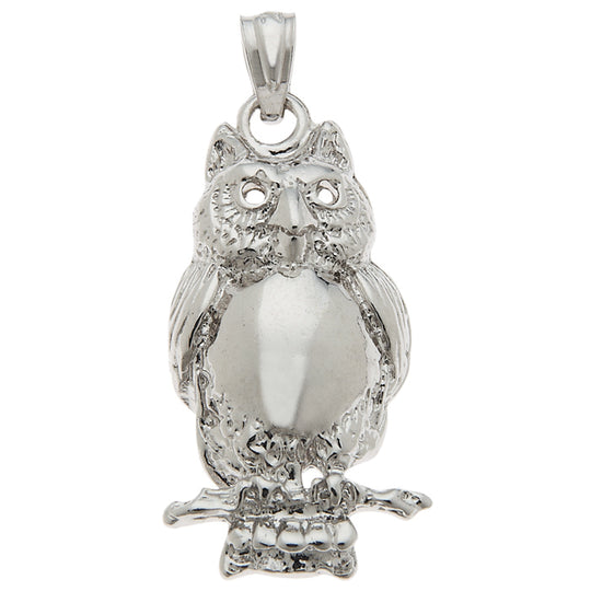 0.925 Sterling Silver Owl Charm