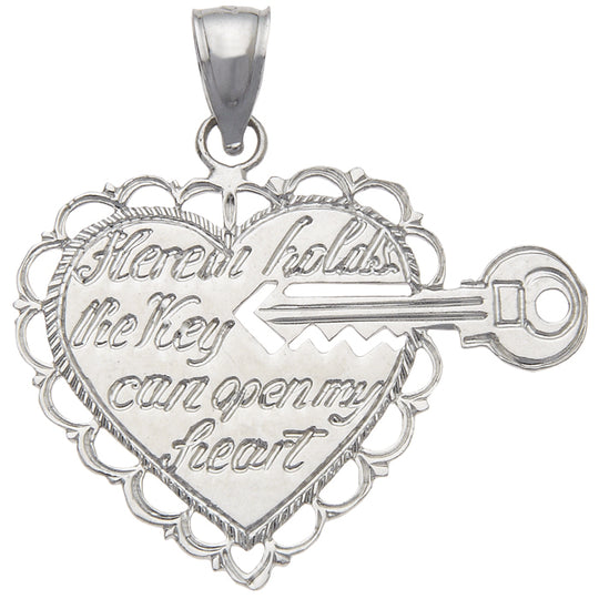 0.925 Sterling Silver  Heart Charm