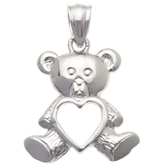 0.925 Sterling Silver 3/4in Bear Charm