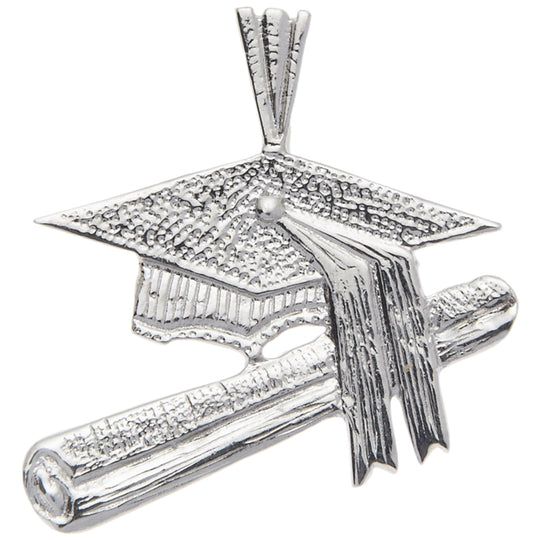 0.925 Sterling Silver 7/8in Graduation Charm