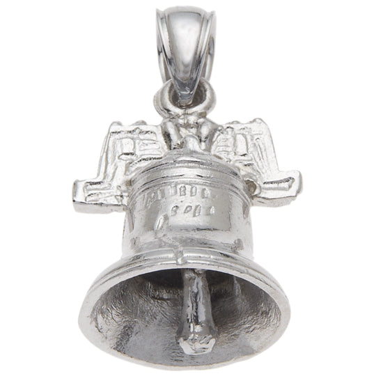 0.925 Sterling Silver 3/4in Liberty Bell Charm
