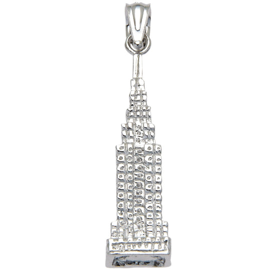 0.925 Sterling Silver 1in Empire State Building Charm