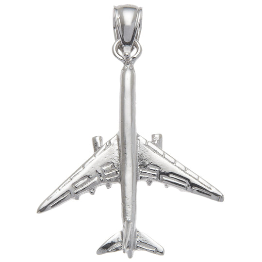 0.925 Sterling Silver 1in Airplane Charm