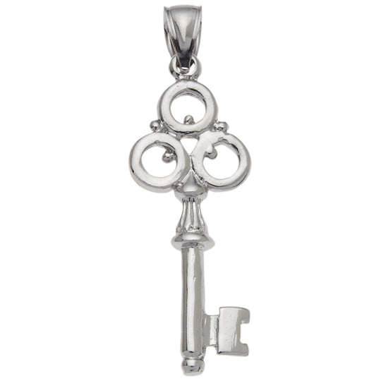 0.925 Sterling Silver 3/4in Key Charm