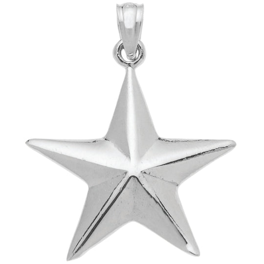 0.925 Sterling Silver 7/8in Star Charm