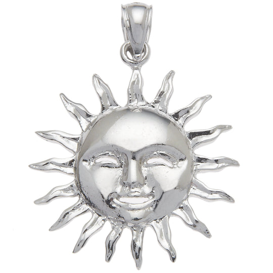 0.925 Sterling Silver 1in Sun Charm
