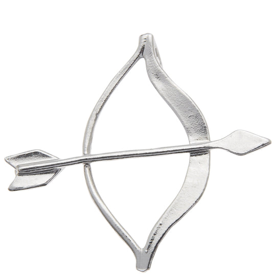 0.925 Sterling Silver 1 1/2in Bow & Arrow Charm