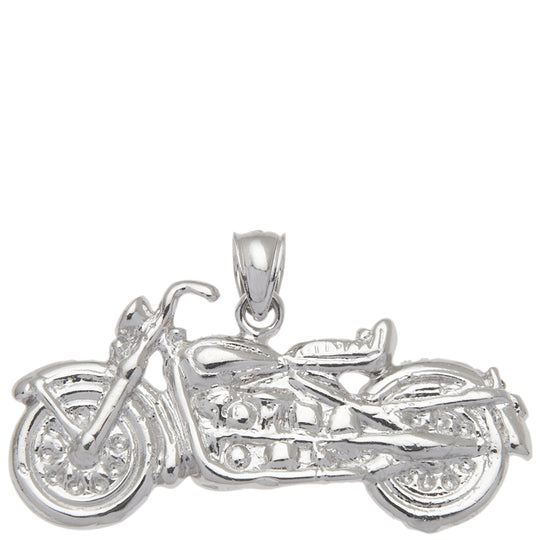 0.925 Sterling Silver Motor Bike Charm