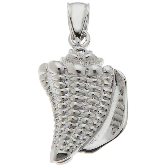 0.925 Sterling Silver 3/4in Conch Shell Charm