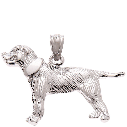 0.925 Sterling Silver 1in Dog Charm