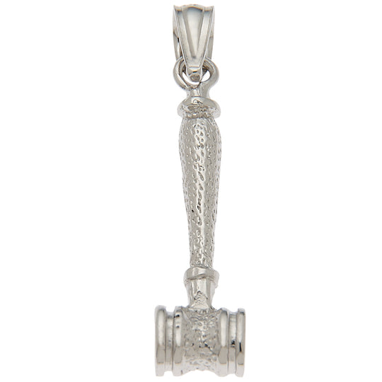 0.925 Sterling Silver 3/4in Gavel Charm